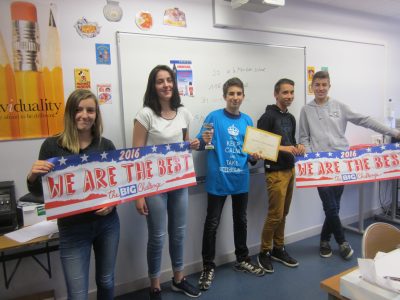 Grand gagnant du Collège du Méridien à Mauriac, Cantal : Clément !
Bravo ! ... et bonne route vers le lycée !