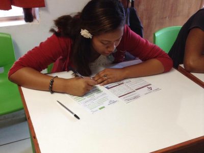 Des élèves passent The Big Challenge même en Polynésie Française dans les îles Gambier! Collège de Rikitea.