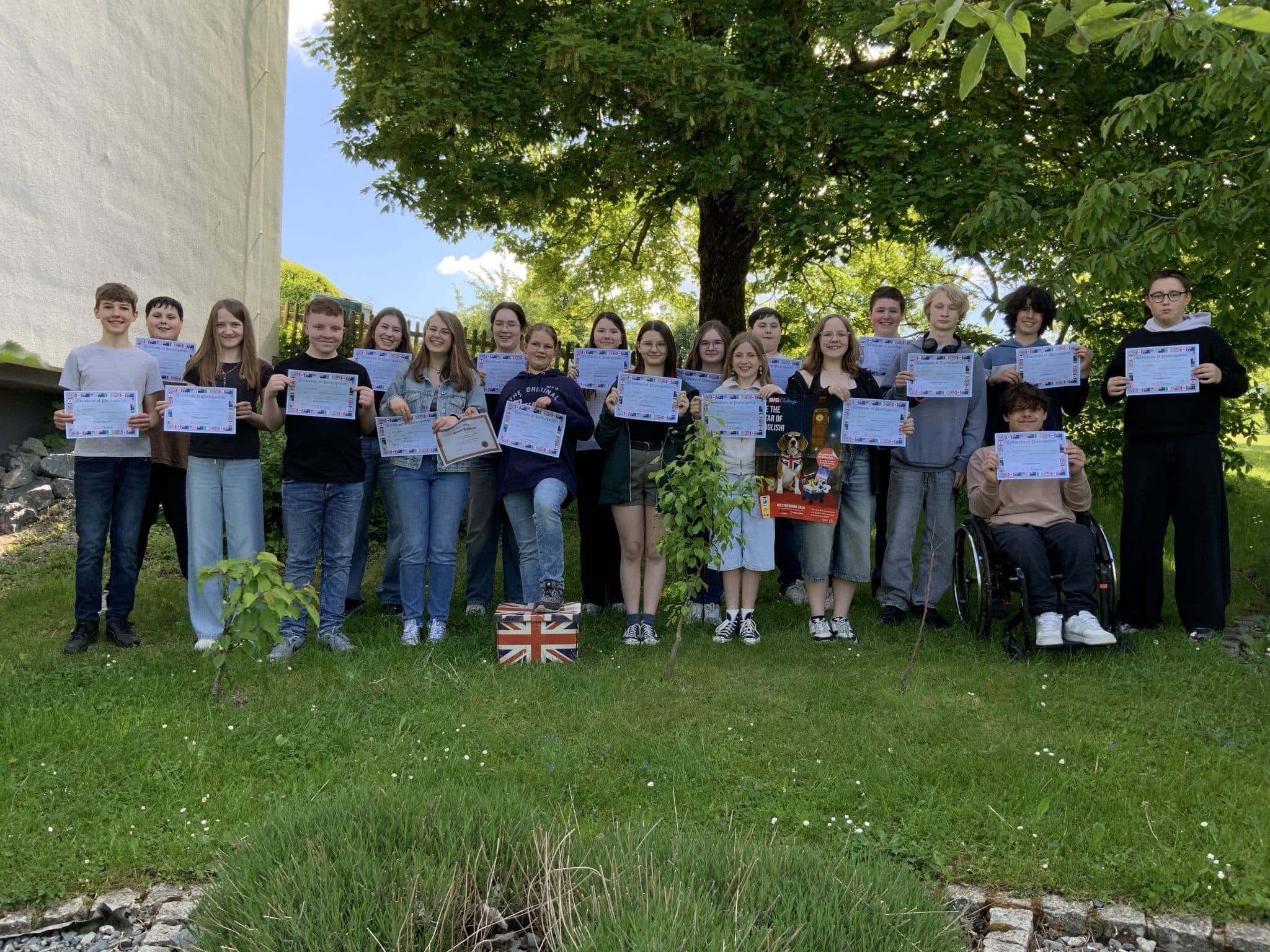 Die 7., 8,. und 9. Klässler der kleinen aber feinen Freien Montessori Volksschule Berg in Oberfranke