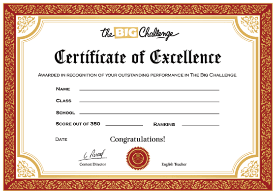 The Certificate of Excellence