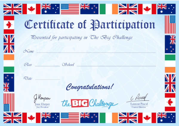 Das Certificate of Participation