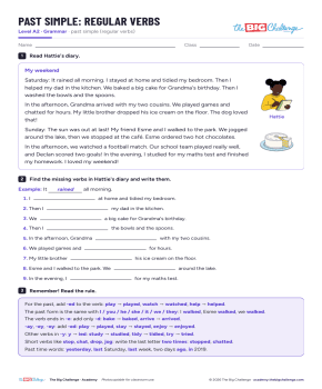 Past simple: regular verbs