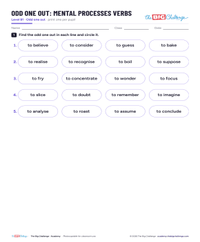 Odd One Out - B1 Mental Processes Verbs