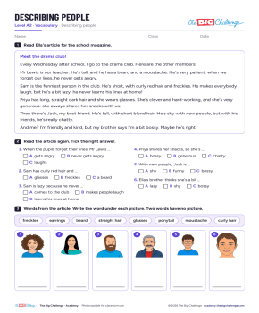 Describing people