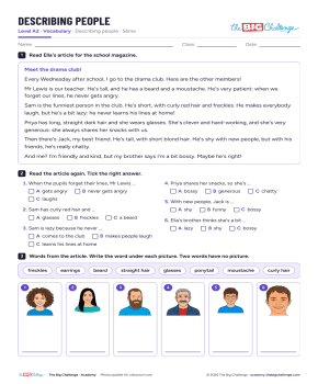 Describing people