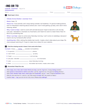 -ing or to