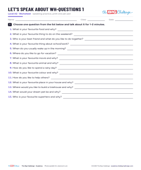 WH- Questions
