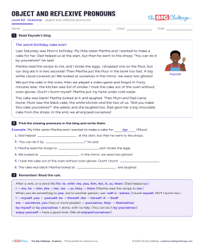 Object and reflexive pronouns