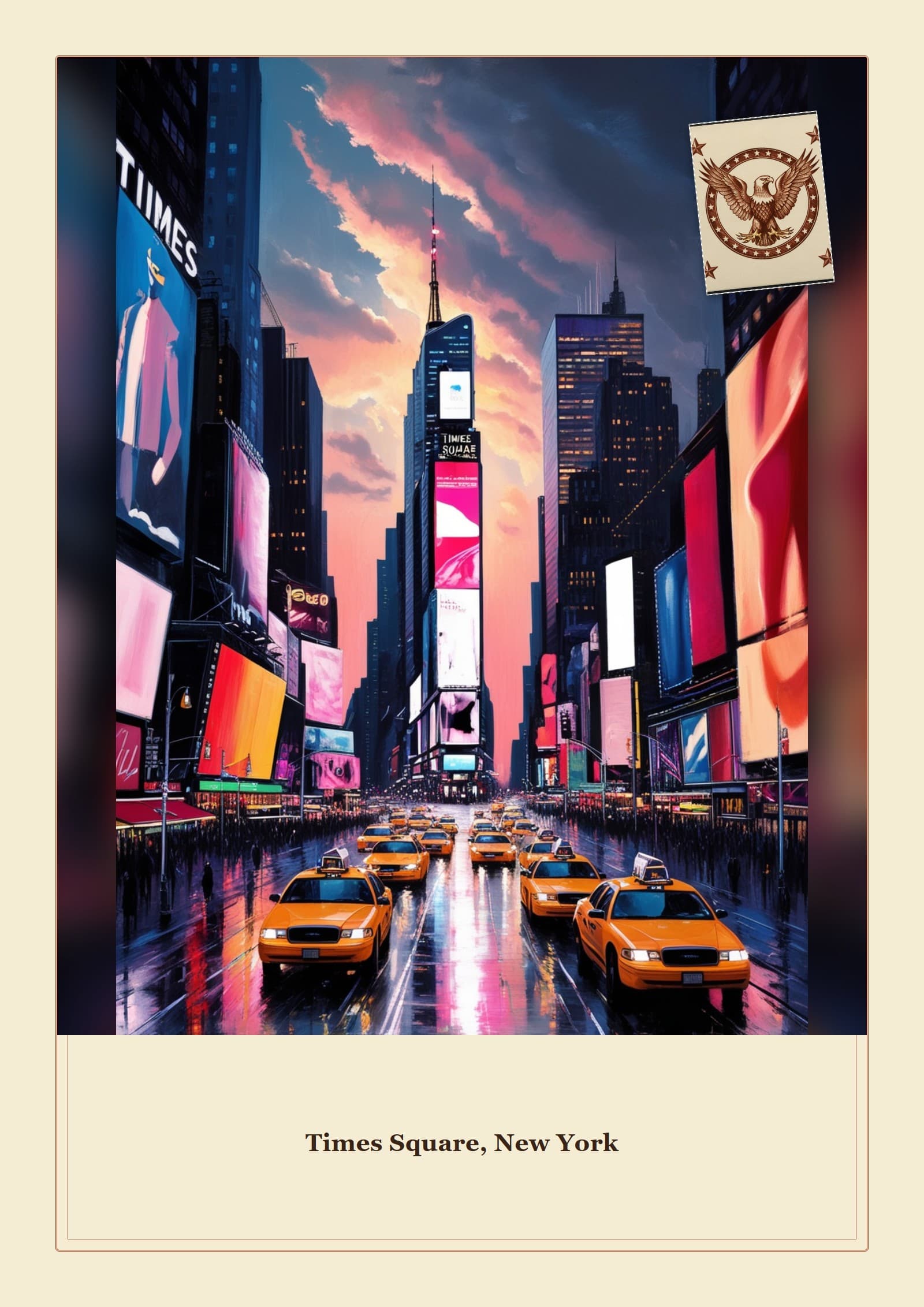 Cartão-postal: Times Square, New York