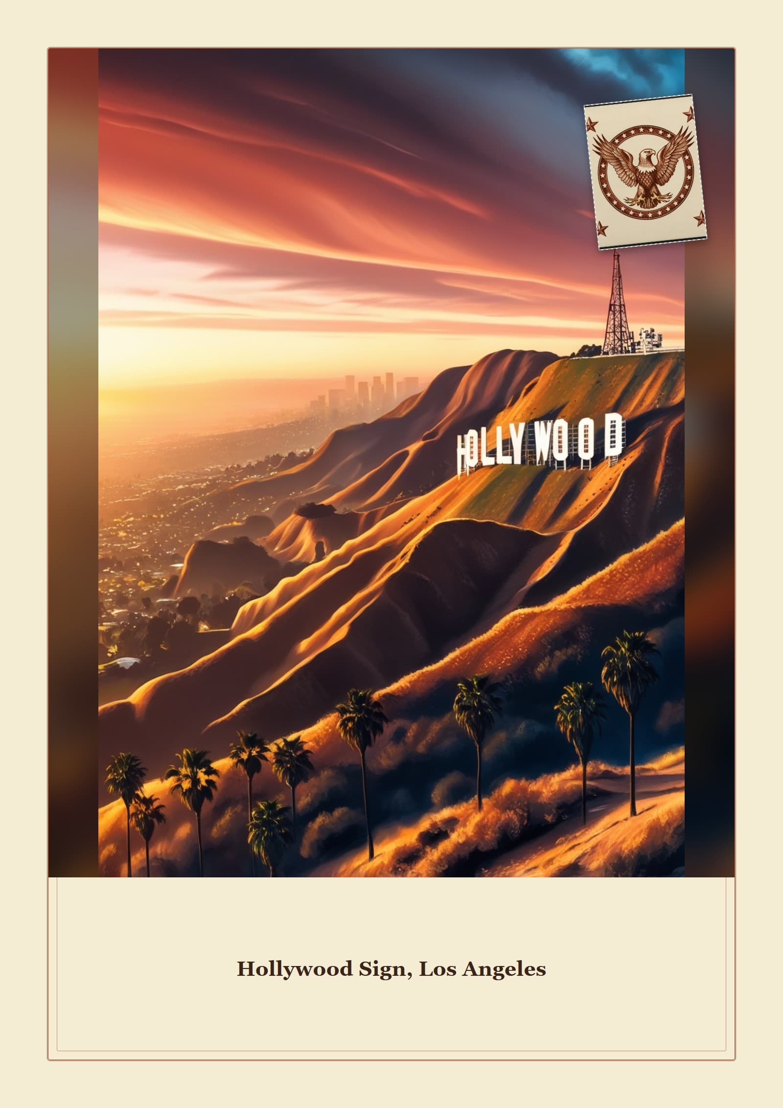 Cartão-postal: Hollywood Sign, Los Angeles