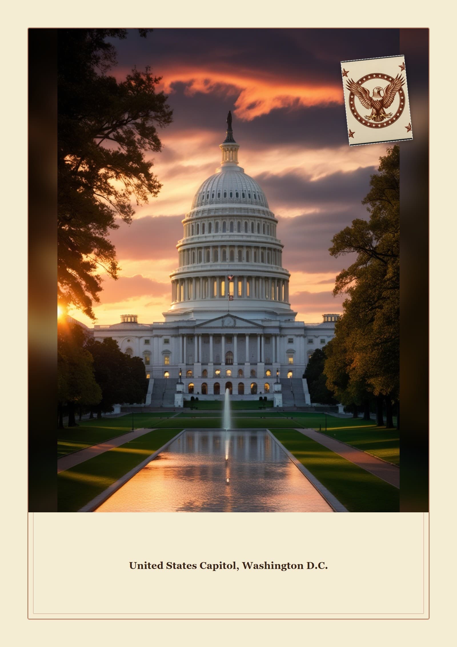 Cartão-postal: United States Capitol, Washington D.C.