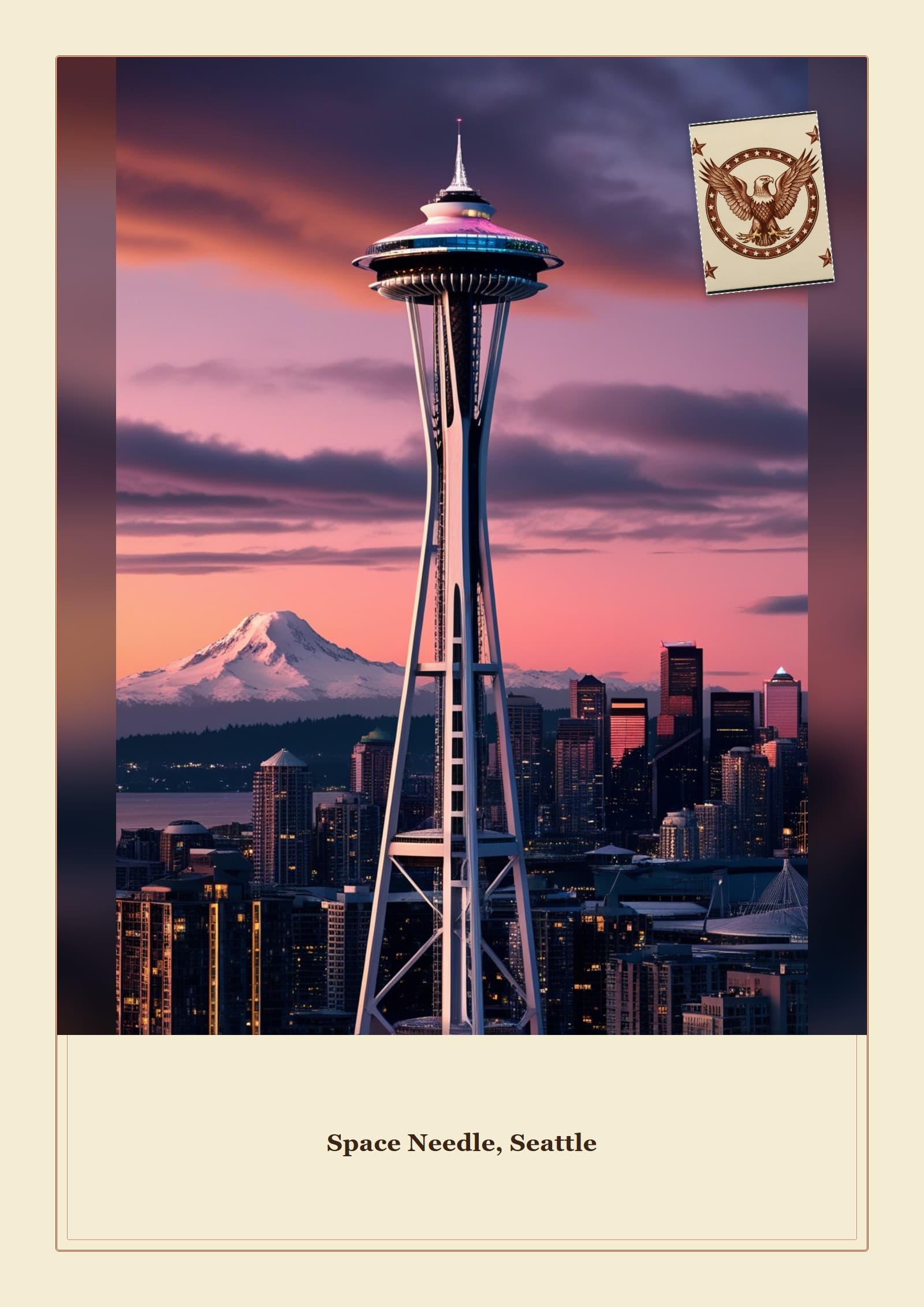 Cartão-postal: Space Needle, Seattle