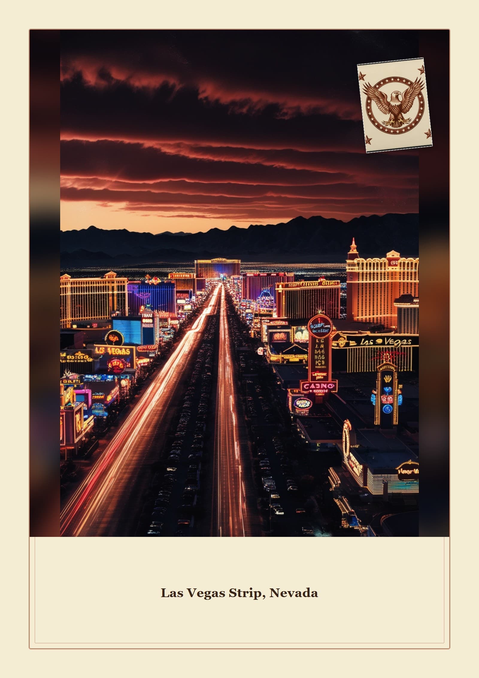 Cartão-postal: Las Vegas Strip, Nevada