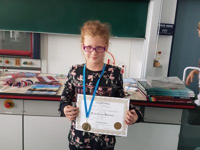 BIP Kreativitätscampus Neubrandenburg
die Beste Schülerin in Klassenstufe 5:
Djamila aus der Klasse 4b!!!