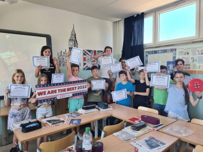 Preisverleihung der Klasse 5b in der Grundschule Am Botanischen Garten in Frankfurt (Oder)