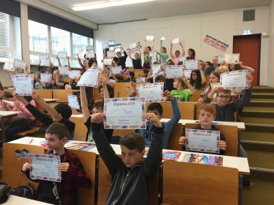 Glückliche Gewinner aus der „KGS Waldschule Schwanewede“