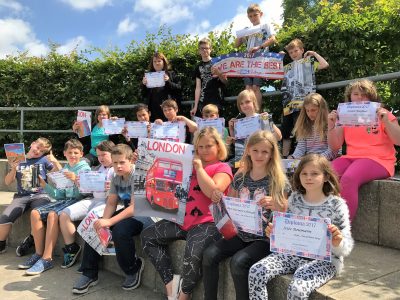 Happy students of class 5c
RegS "Am Grünen Berg" Bergen Greetings from the Isle of Rügen