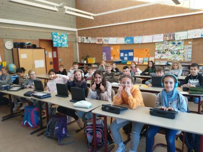 <strong>Paul-Weyers-Schule in Viersen-Dülken:</strong>
Klasse 4b beim Big Challenge Contest 2023