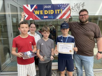 Die Gewinner des Jahrgangs 5 der Gesamtschule Gießen-Ost - Well done!