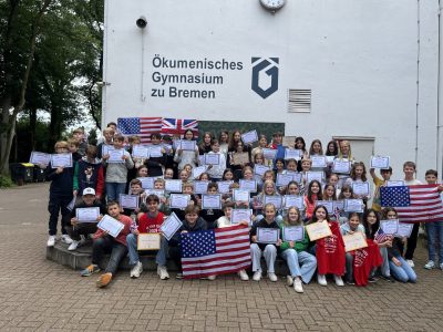 Zum 25. Jubiläum haben auch in diesem Jahr 72 Schüler des 6. Jahrgangs des Ökumenischen Gymnasiums zu Bremen erfolgreich am Wettbewerb Big Challenge teilgenommen.