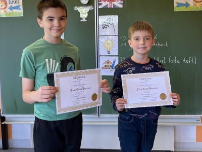 Lindenrain-Schule Ebhausen: Gewinner der Klasse 3a und 3b (Zweitplazierter landesweit BW)