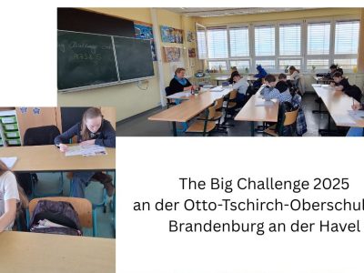 Siebt- und Achtklässler der Otto-Tschirch-Oberschule in Brandenburg an der Havel sind nun auf ihre Ergebnisse gespannt :-).