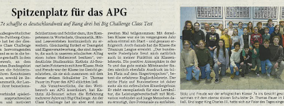 Am Auguste-Pattberg-Gymnasium gibt es allen Grund zu feiern! Wir gratulieren den Englischprofis aus Mosbach und freuen uns über diesen gelungenen Artikel.