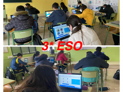 Alumnos 3* ESO realizando el concurso THE BIG CHALLENGE.
Colegio Episcopal O. M. EKUMENE. Almansa (Albacete)