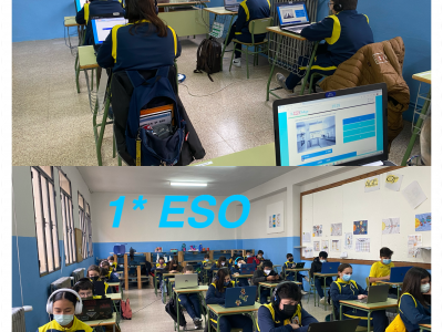 Alumnos 1* ESO realizando el concurso THE BIG CHALLENGE.
Colegio Episcopal O. M. EKUMENE. Almansa (Albacete)