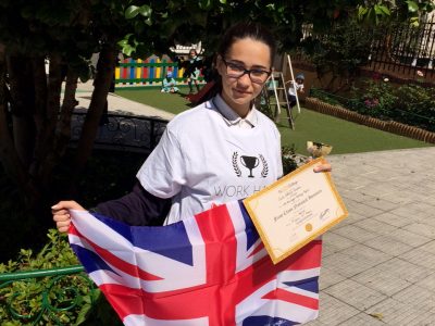 Carla Outerelo, de 4º de ESO, ganadora regional por tercer año consecutivo. CPR. Plurilingüe Santiago Apóstol. Ponteareas.