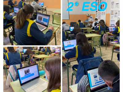 Alumnos 2* ESO realizando el concurso THE BIG CHALLENGE.
Colegio Episcopal O. M. EKUMENE. Almansa (Albacete)