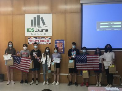 INS Jaume 1 Salou. Entrega de premios a los alumnos ganadores de 1º, 2º y 3º ESO The Big Challenge 2021