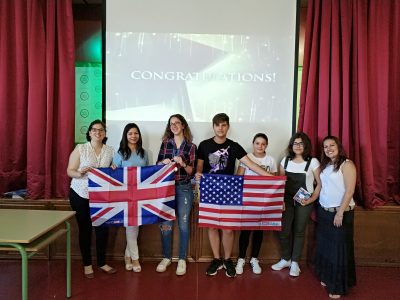 Alumnas ganadoras de 3°ESO, IES Alt Penedés, Vilafranca del Penedés, Barcelona