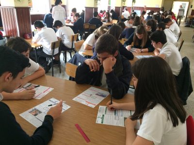 Nuestros alumnos participando en el Big Challenge. ¡Mucha suerte! CPR. Santiago Apostol. Ponteareas.