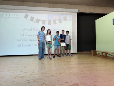 Palau solità i Plegamans (Barcelona)
Escola Marinada
Ceremonia de entrega de premios Big Challenge cursos 6º a 4º Eso.