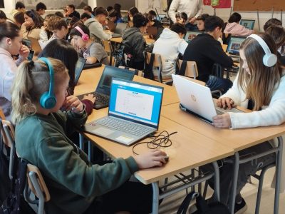 Alovera, IESO Harévolar. 
55 estudiantes de 1º a 4º ESO participan en el concurso The Big Challenge.