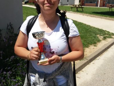 Félicitations à Alessia Iftime qui remporte la 3°place départementale en Ardèche (collège Rivier à Bourg St Andéol )