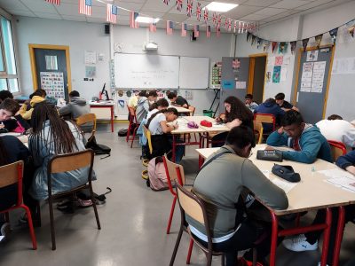 Les élèves de 5e,4e et 3e du collège Madame de Sévigné de Gagny sont concentrés !