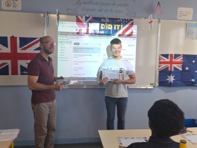 LP MARTIN NADAUD de BELLAC
Lilian BARATAUD, 2ème de sa classe de 1ère BAC PRO et 9ème au régional, 124ème au national. Congratulations!