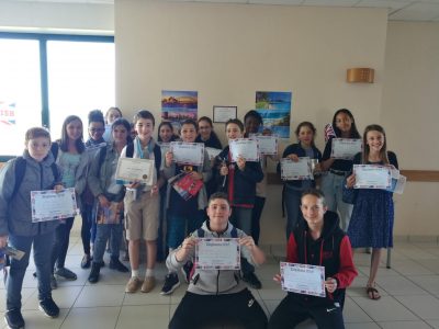 Remise des prix au collège Lucie Aubrac de Bueil (Normandie)