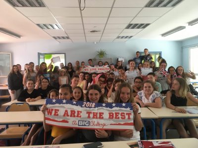 Remise des prix avant le petit goûter offert par le collège Beaulieu de St Laurent de Neste dans les Hautes-Pyrénées.