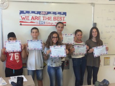 Félicitations aux élèves du Collège Signey Bêcher ( Juan les Pins)