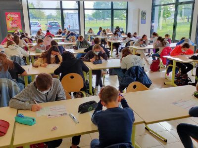 Collège Marcel Anthonioz à Divonne les bains.
Les élèves en plein effort!