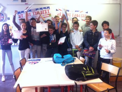 Collège Louis Pasteur Graulhet, classe de 5ème :The winners!