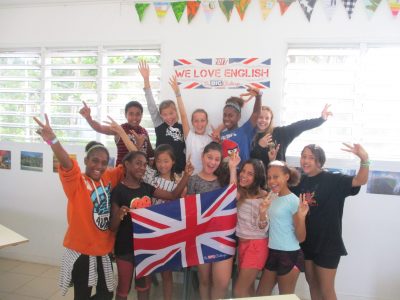 Le Big Challenge au LYCEE FRANCAIS LE CLEZIO à PORT VILA au VANUATU (Pacifique Sud), un groupe d'élèves de 5e.