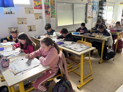 Les CM de l’école Ste jeanne d’arc de Trevé.