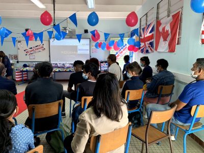 SAINT- ANDRE / COLLEGE MILLE ROCHES : parents and pupils can't wait for the ceremony to start