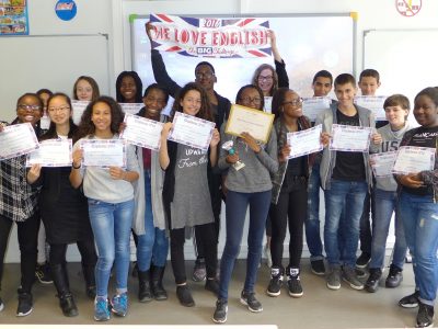 Le collège STENDHAL à Fosses (95) - Bravo les 5è ! Nice results !