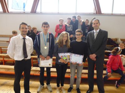 Collège Jean Baptiste Pellerin de Beauvais, les gagnants en 3e !