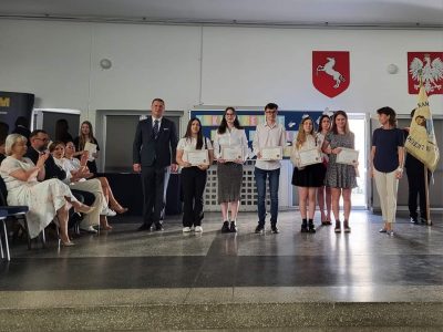 Nagrodzeni w Trzecim Liceum Ogólnokształcącym w Koninie w edycji konkursu w 2024r.